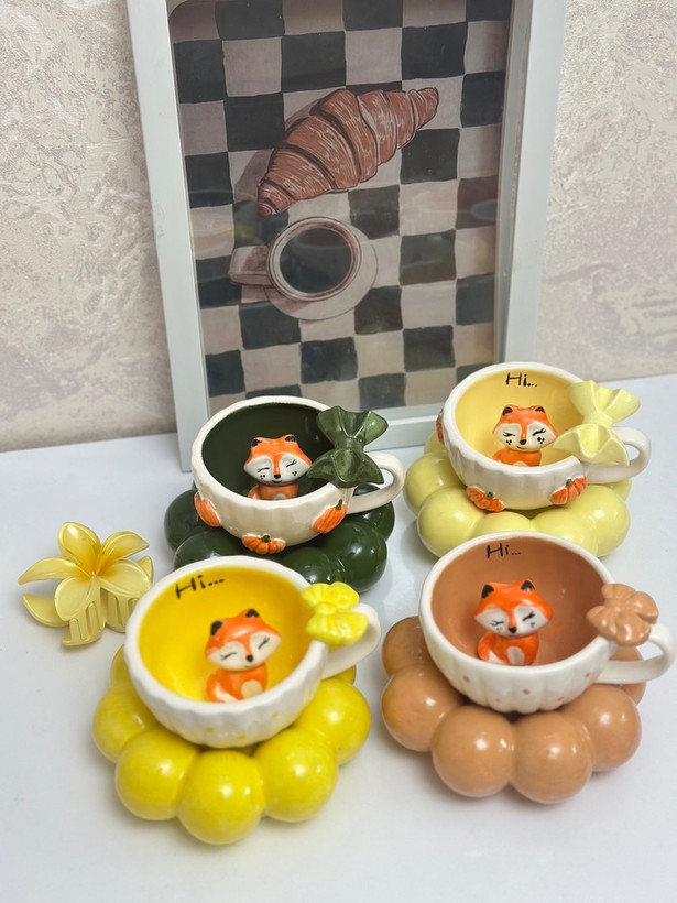 فنجون سرامیک طرح روباه