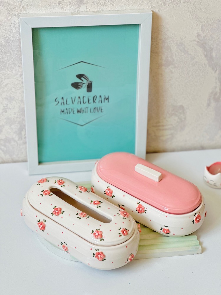 شکلات خوری یا جا کارتی  فانتزی  دستساز طرح گل